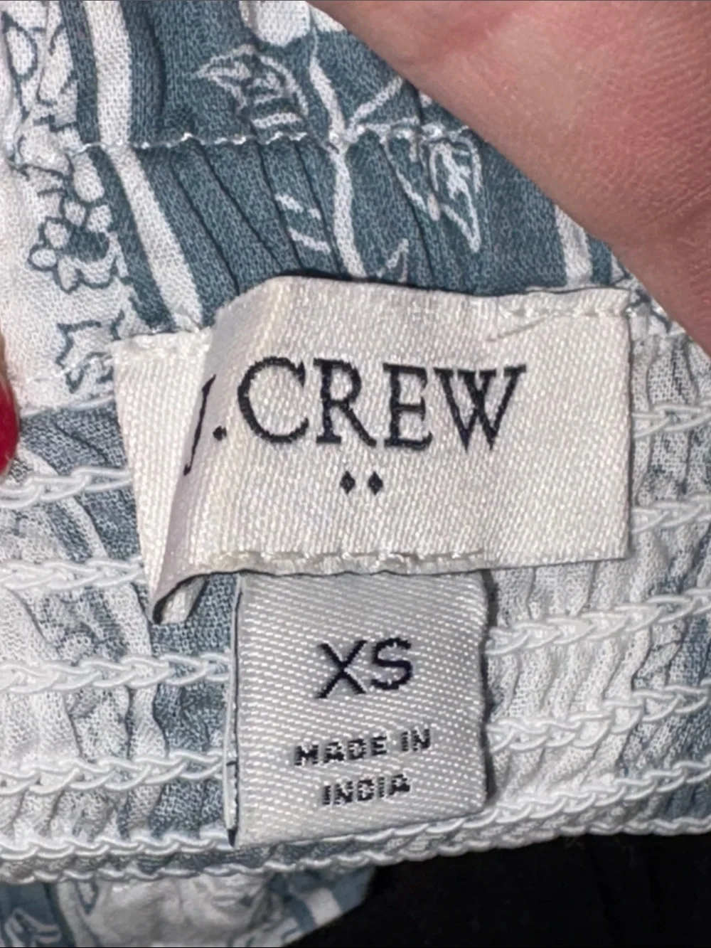 J. Crew white seaside printed smocked midi Dress size XS